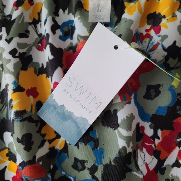 NWT Swim By Cacique‎ Skirt Plus Size 22 Women Floral Bottom Bathing - Picture 8 of 11